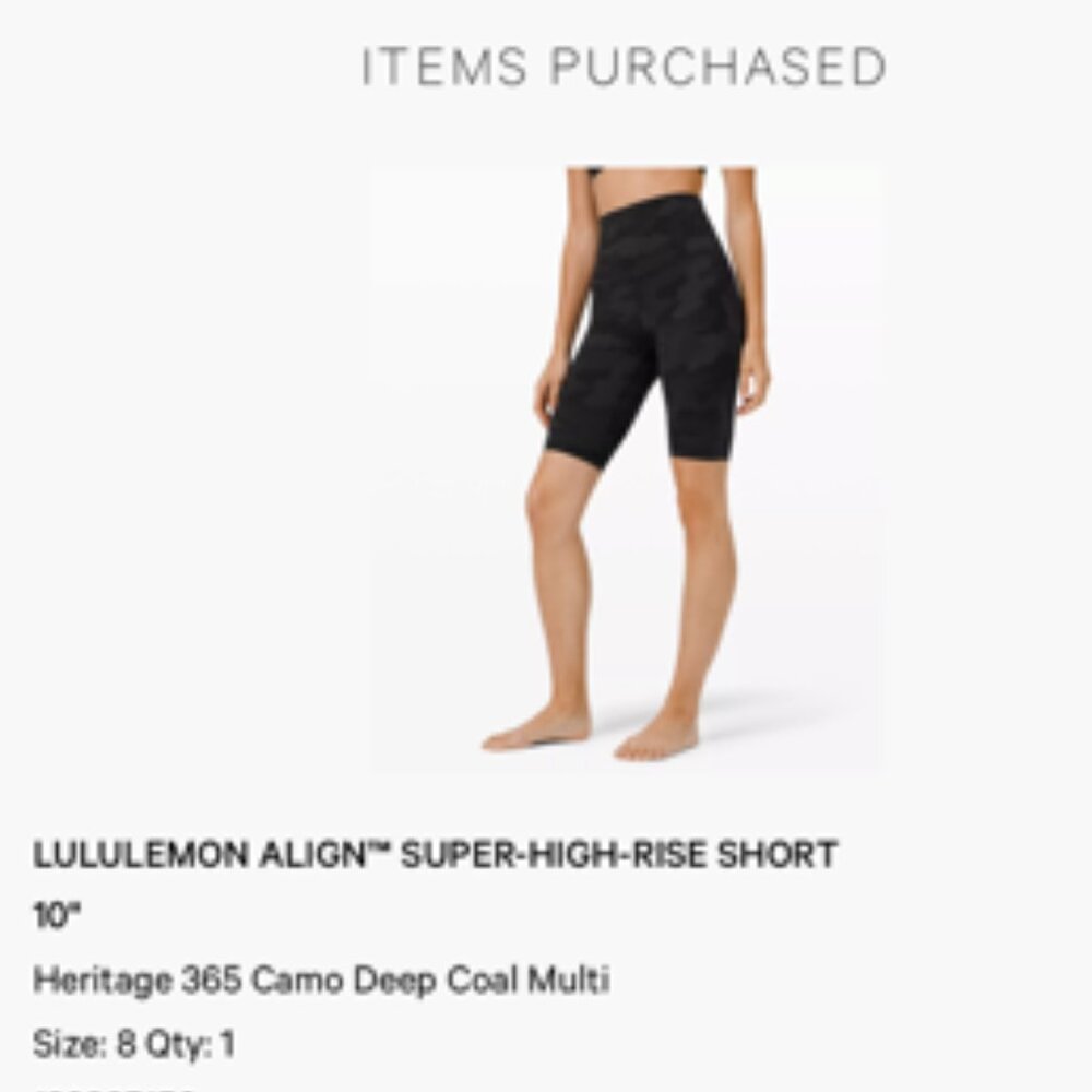 Lululemon Align Super High Rise Short 10 inches long